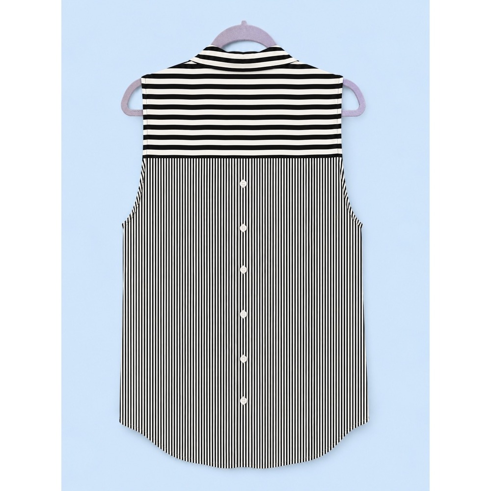Jane + Delancey Sleeveless Button Down Striped Blouse 2X NWOT - Picture 3 of 6